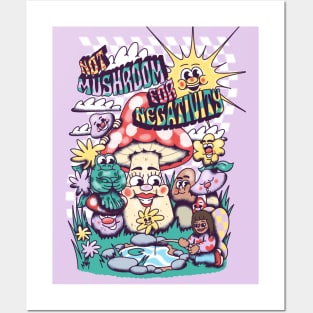 Not Mushroom for Negativity Posters and Art